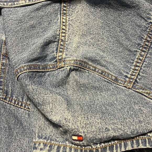 Vintage Y2K Denim Snap Up Tommy Hilfiger Dress - Picture 7 of 9